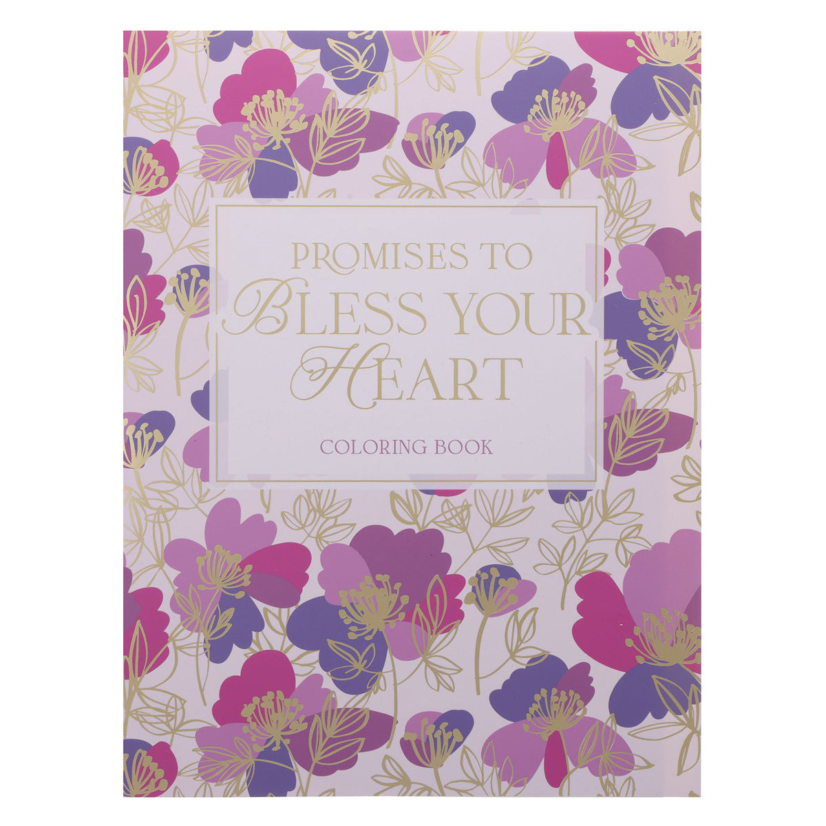 Promises to Bless Your Heart Purple Floral Coloring Book (Paperback)