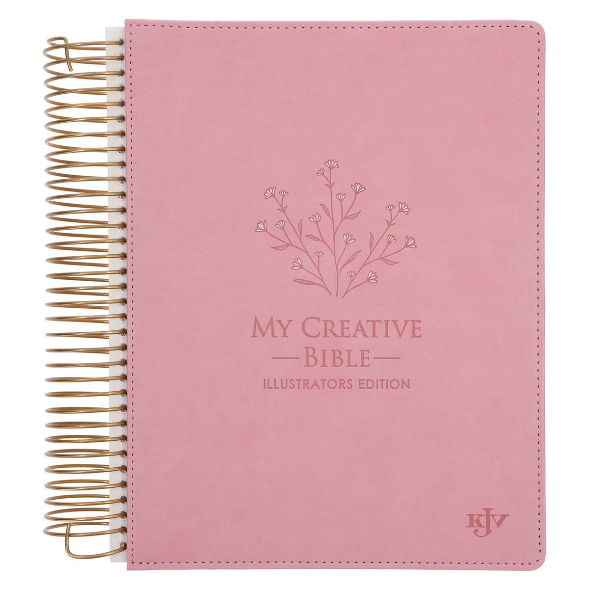 KJV Pink Spiral-Bound Hardcover Faux Leather My Creative Bible Illustrators Edition