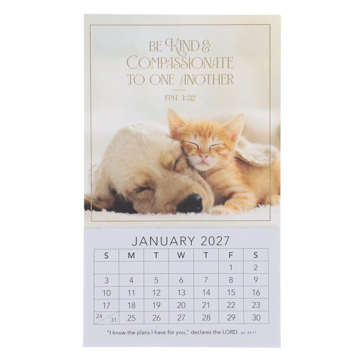 2027 Mini Magnetic Calendar - Be Kind & Compassionate to One Another