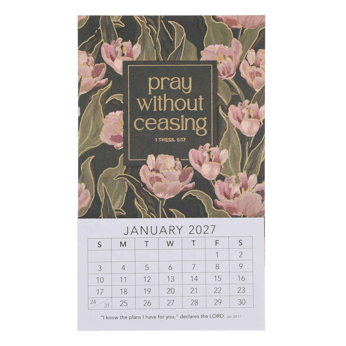 2027 Mini Magnetic Calendar - Pray Without Ceasing