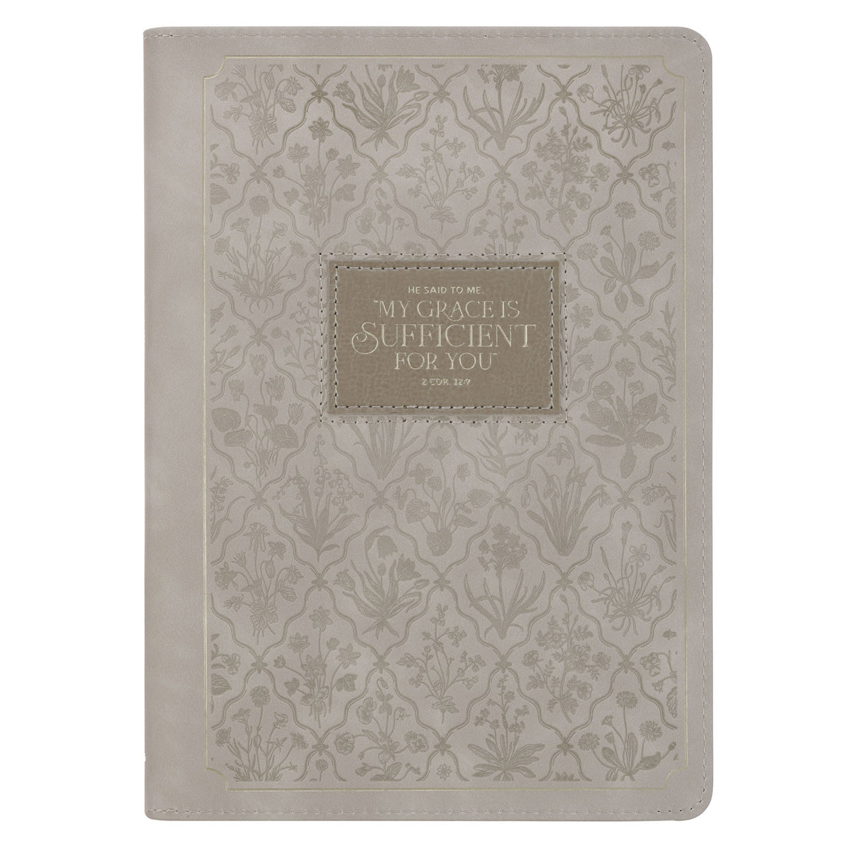 My Grace Is Sufficient for You Faux Leather Journal with Zipped Closure