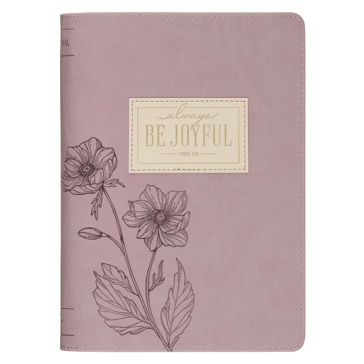 Be Joyful Faux Leather Journal with Zipped Closure