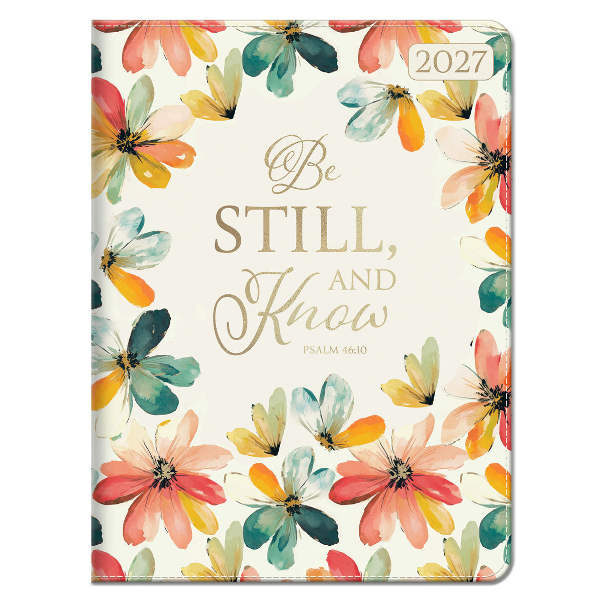 2027 Diary - 18-Month Planner for Women - Be Still and Know - Faux Leather with Zip