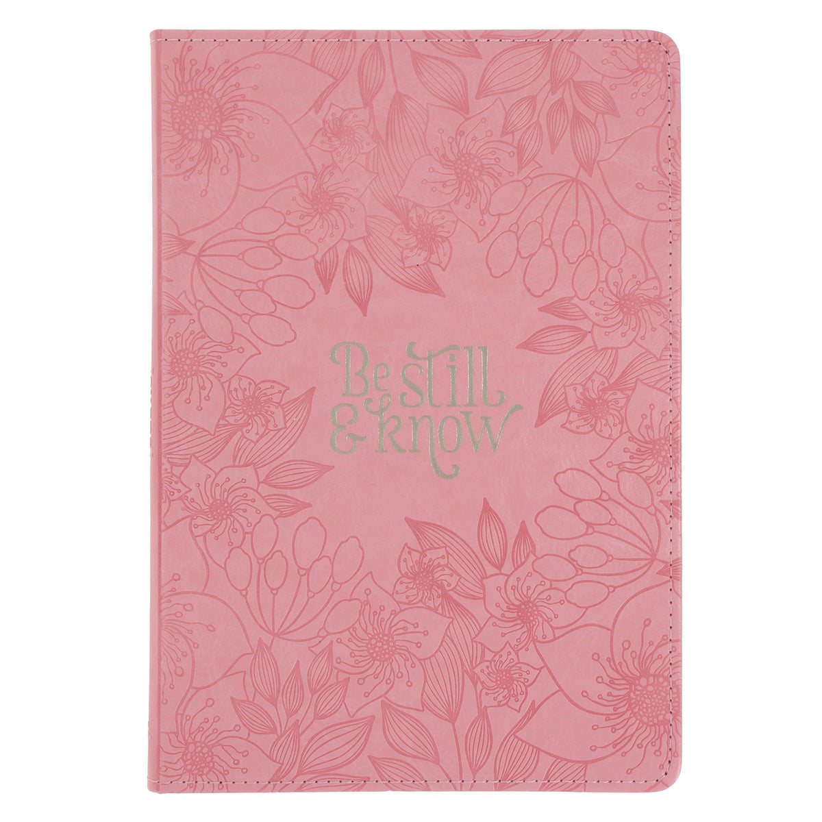 Be Still and Know Pink Faux Leather Journal