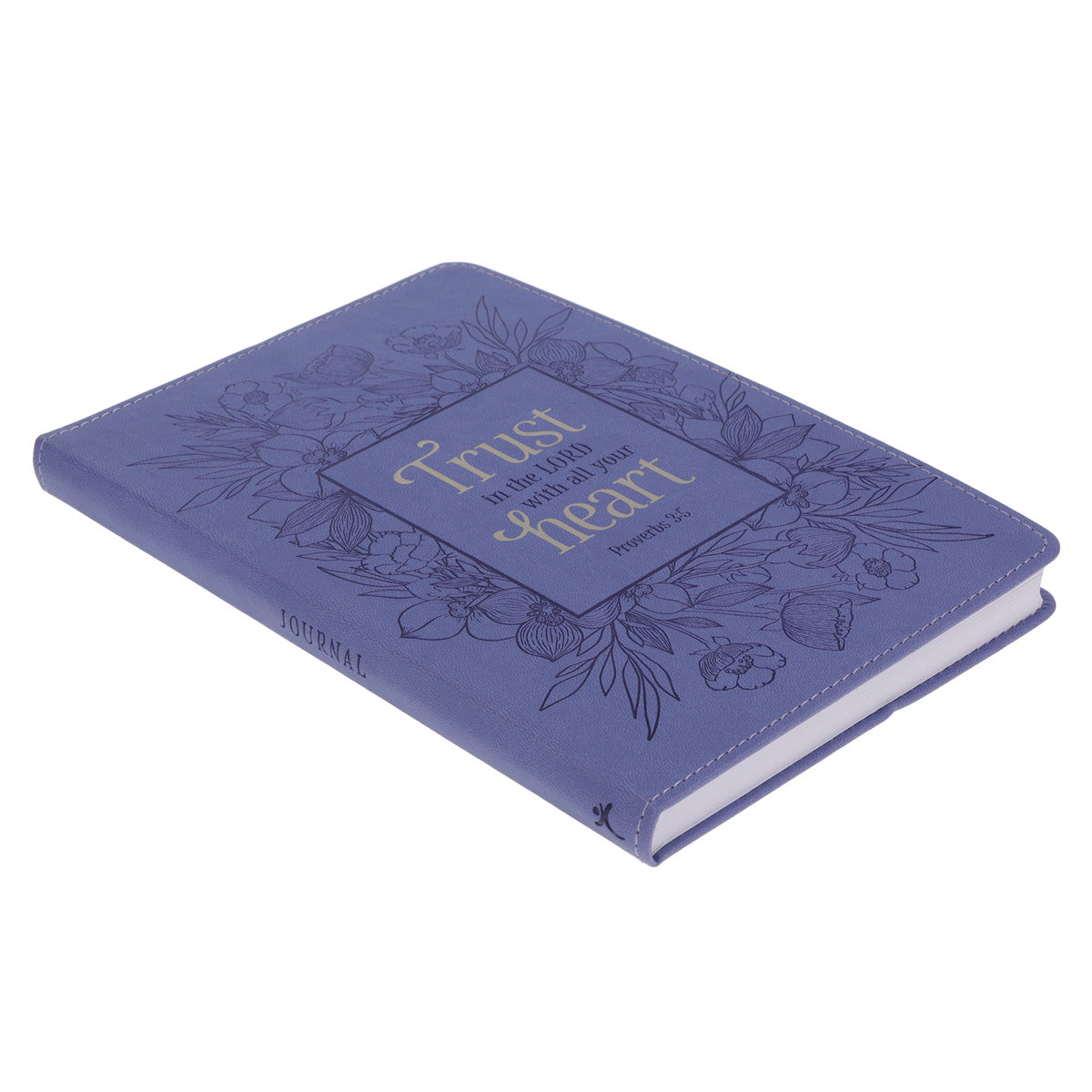 Trust in the Lord with All Your Heart Purple Faux Leather Journal
