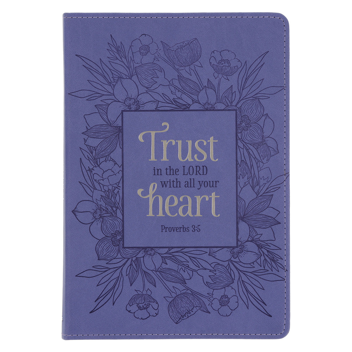 Trust in the Lord with All Your Heart Purple Faux Leather Journal