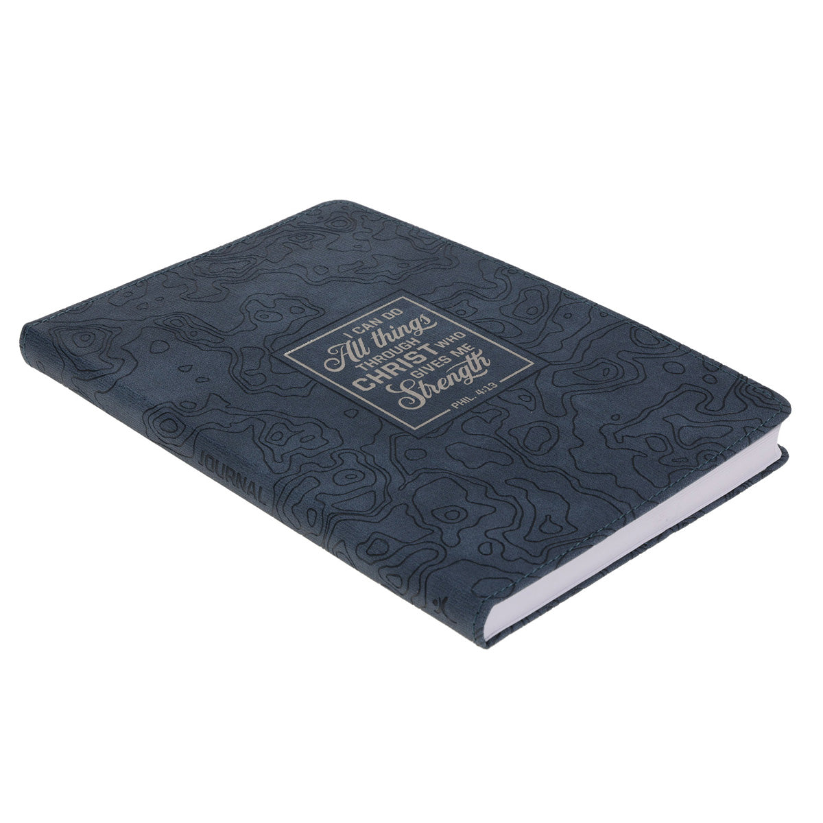 I Can Do All Things Through Christ Who Gives Me Strength Faux Leather Journal