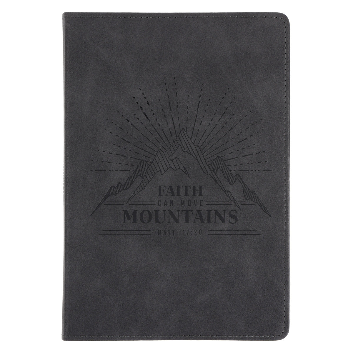 Faith Can Move Mountains Faux Leather Journal