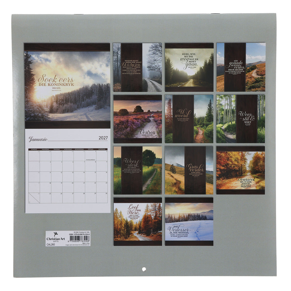 2027 Kalender - U Woord Is 'n Lamp vir My Voete en 'n Lig op My Pad