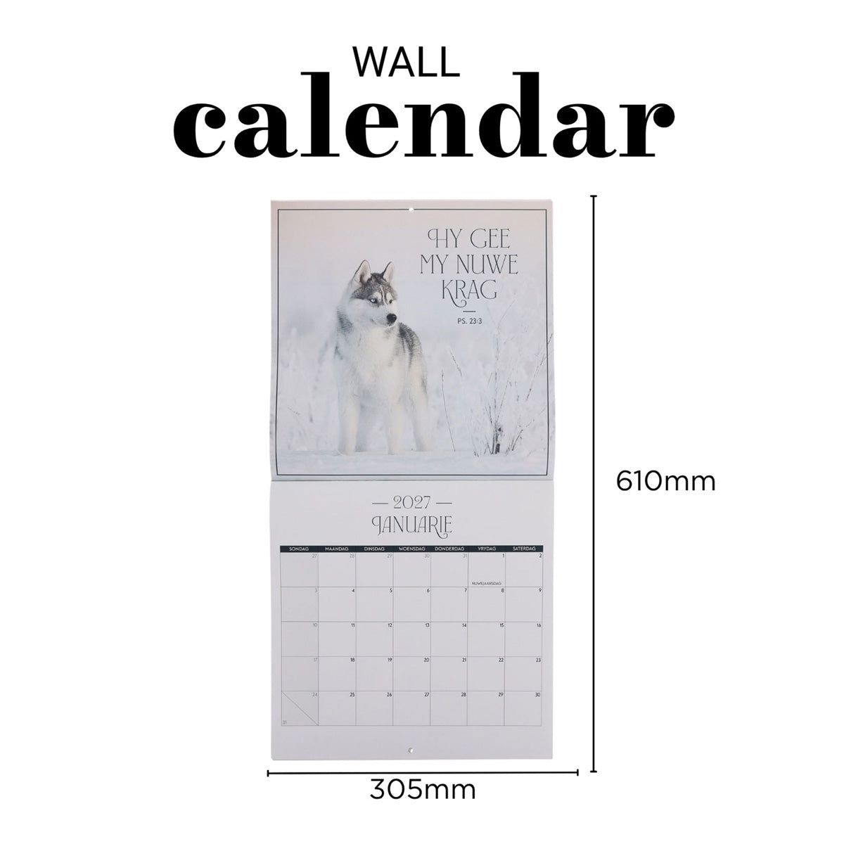 2027 Kalender - Wees Altyd Bly