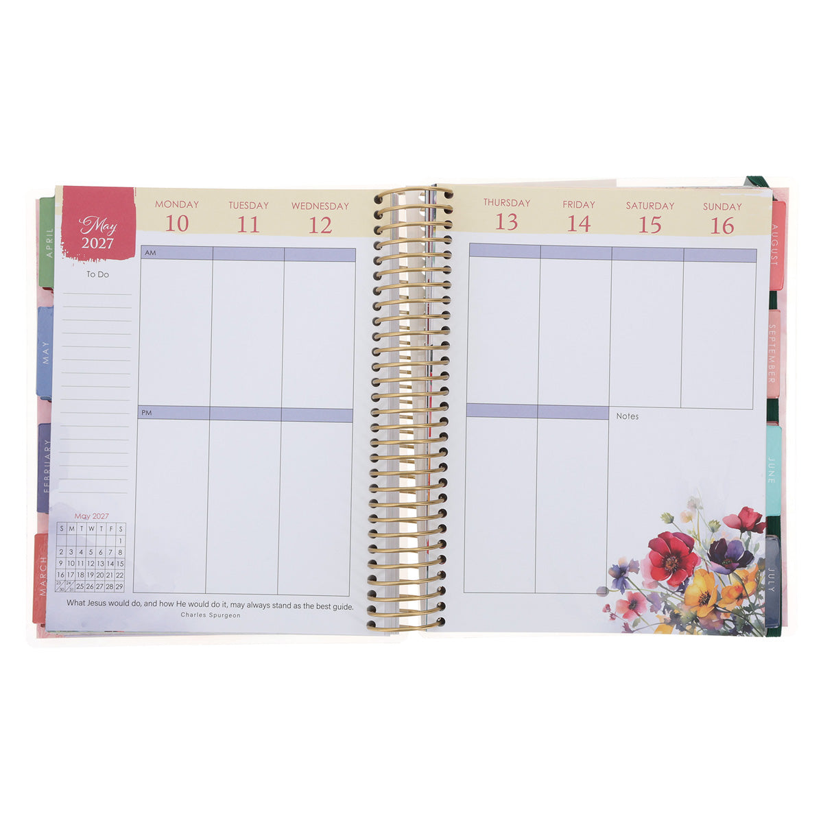 2027 Diary - 18-Month Planner for Women - He Restores My Soul - Wirebound