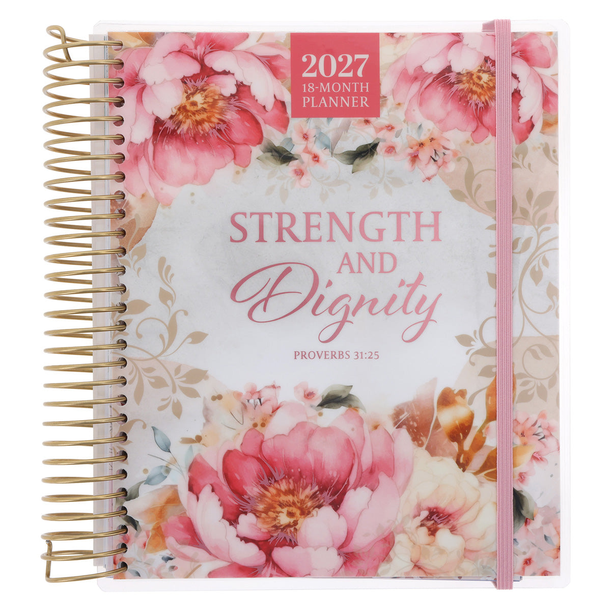 2027 Diary - 18-Month Planner for Women - Strength and Dignity - Wirebound