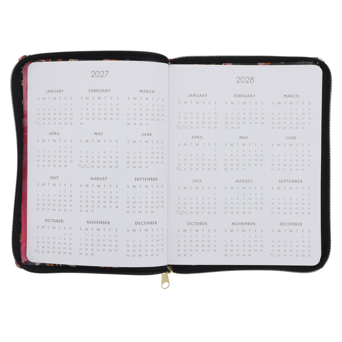 2027 Diary - 18-Month Planner for Women - Trust in the Lord - Faux Leather with Zip