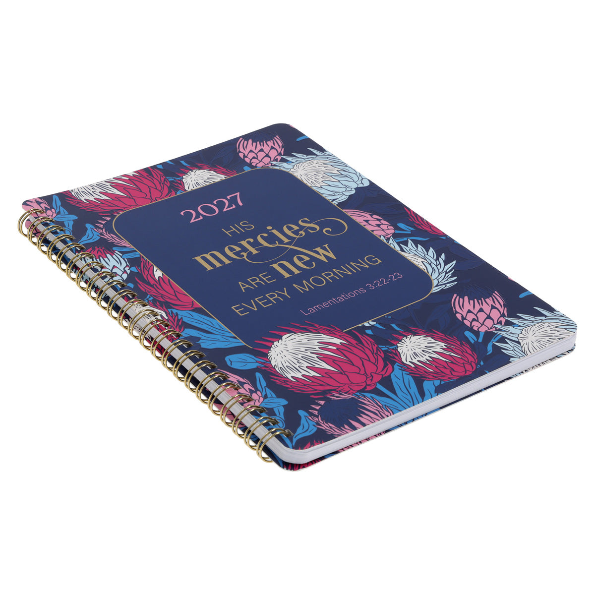 2027 Diary - Daily Planner - His Mercies Are New Every Morning - Wirebound
