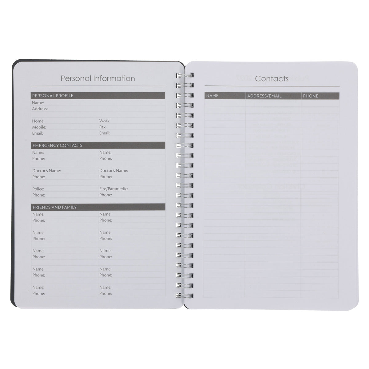 2027 Diary - Daily Planner - Nothing Is Impossible with God - Wirebound