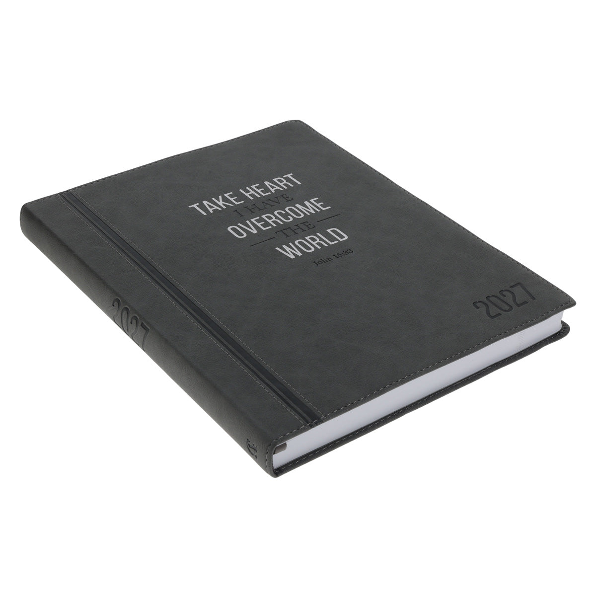 2027 A4 Executive Diary - Daily Planner - Take Heart - Faux Leather