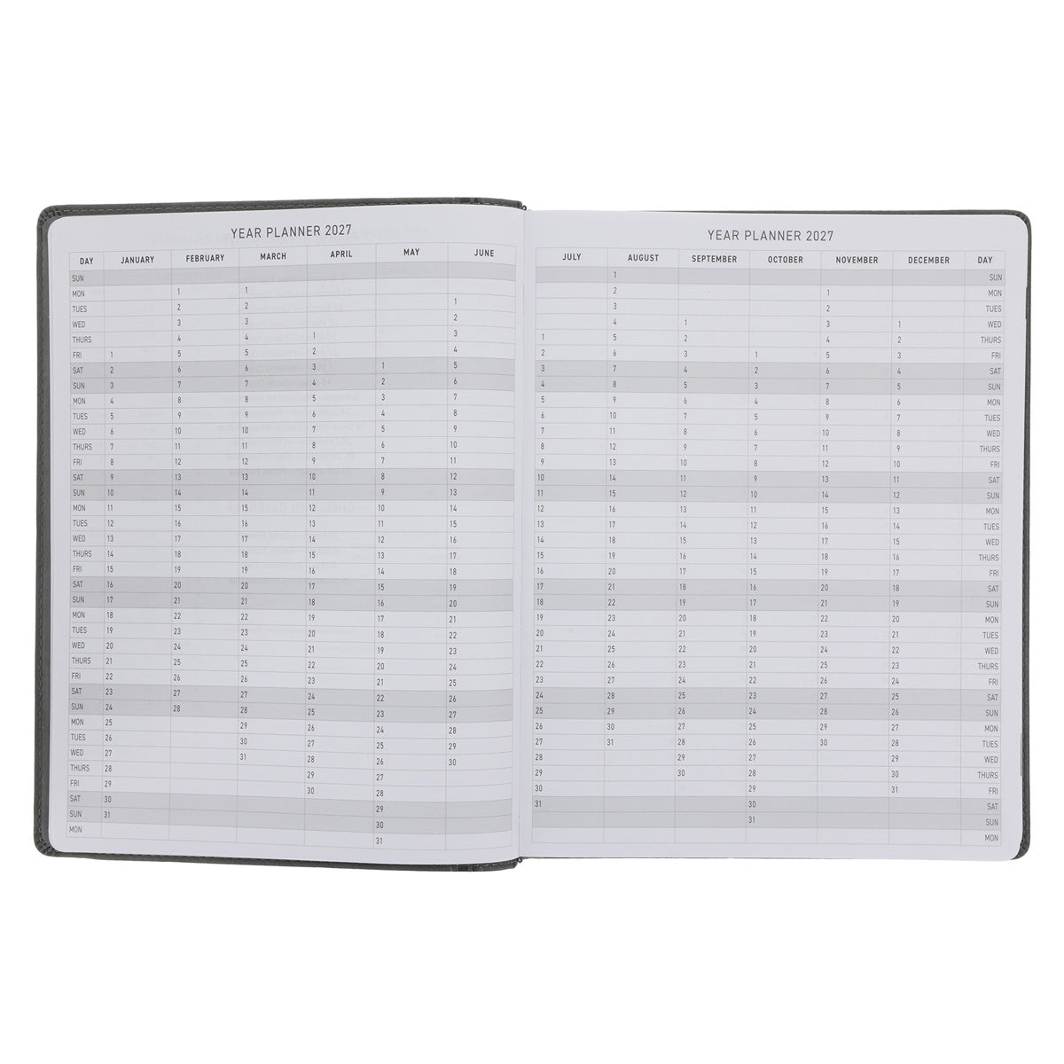 2027 A4 Executive Diary - Daily Planner - Take Heart - Faux Leather
