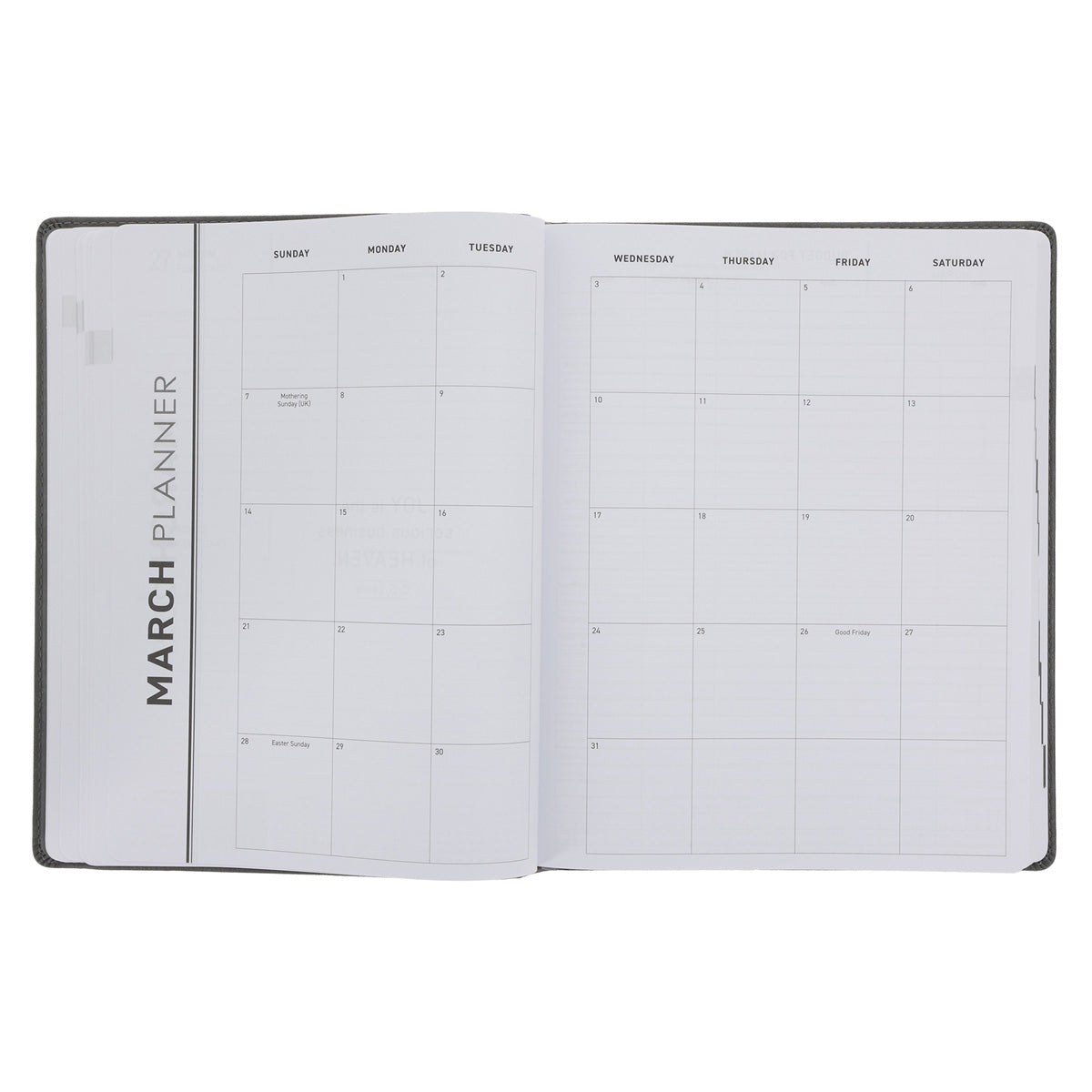 2027 A4 Executive Diary - Daily Planner - Take Heart - Faux Leather
