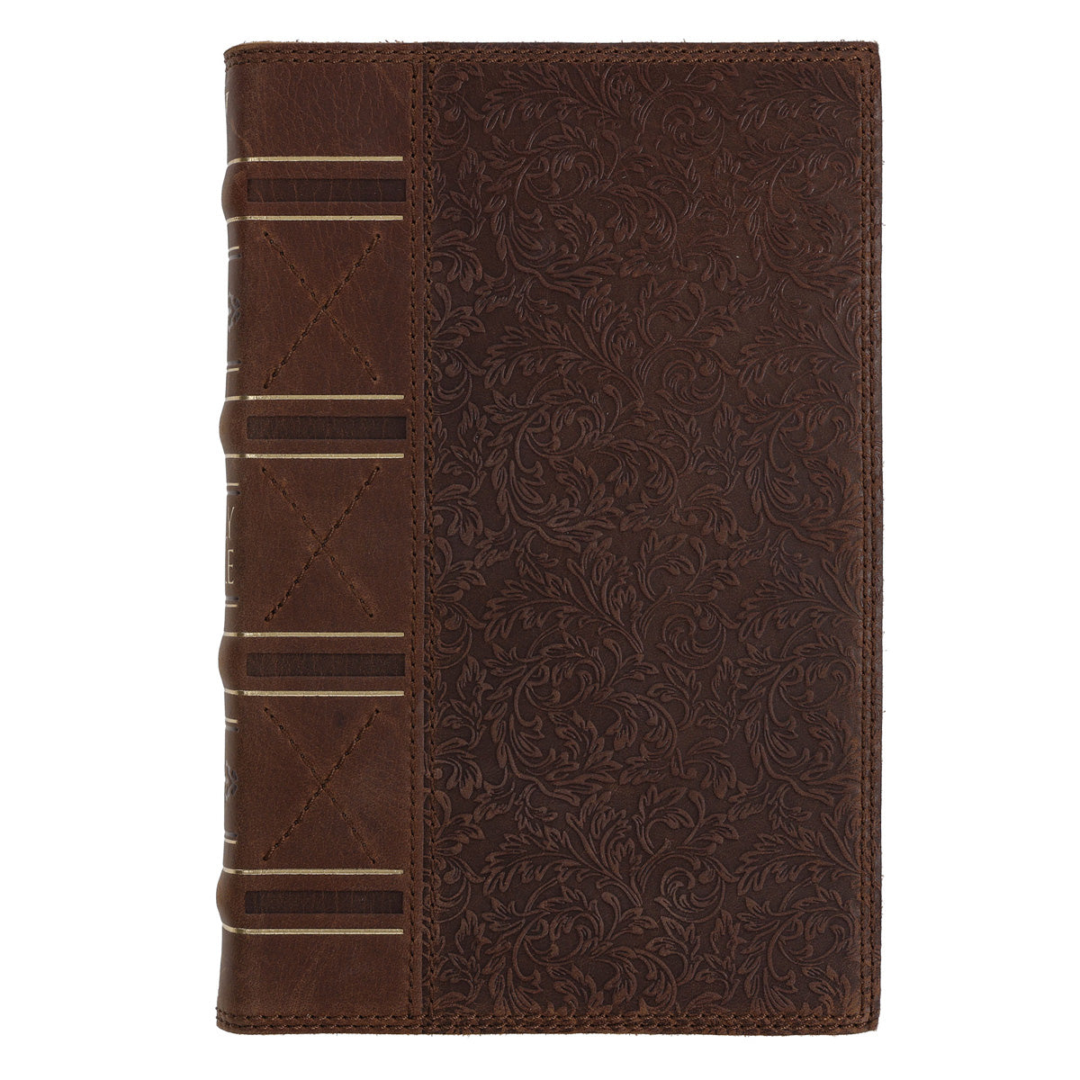 KJV Brown Vintage Genuine Leather Deluxe Gift Bible