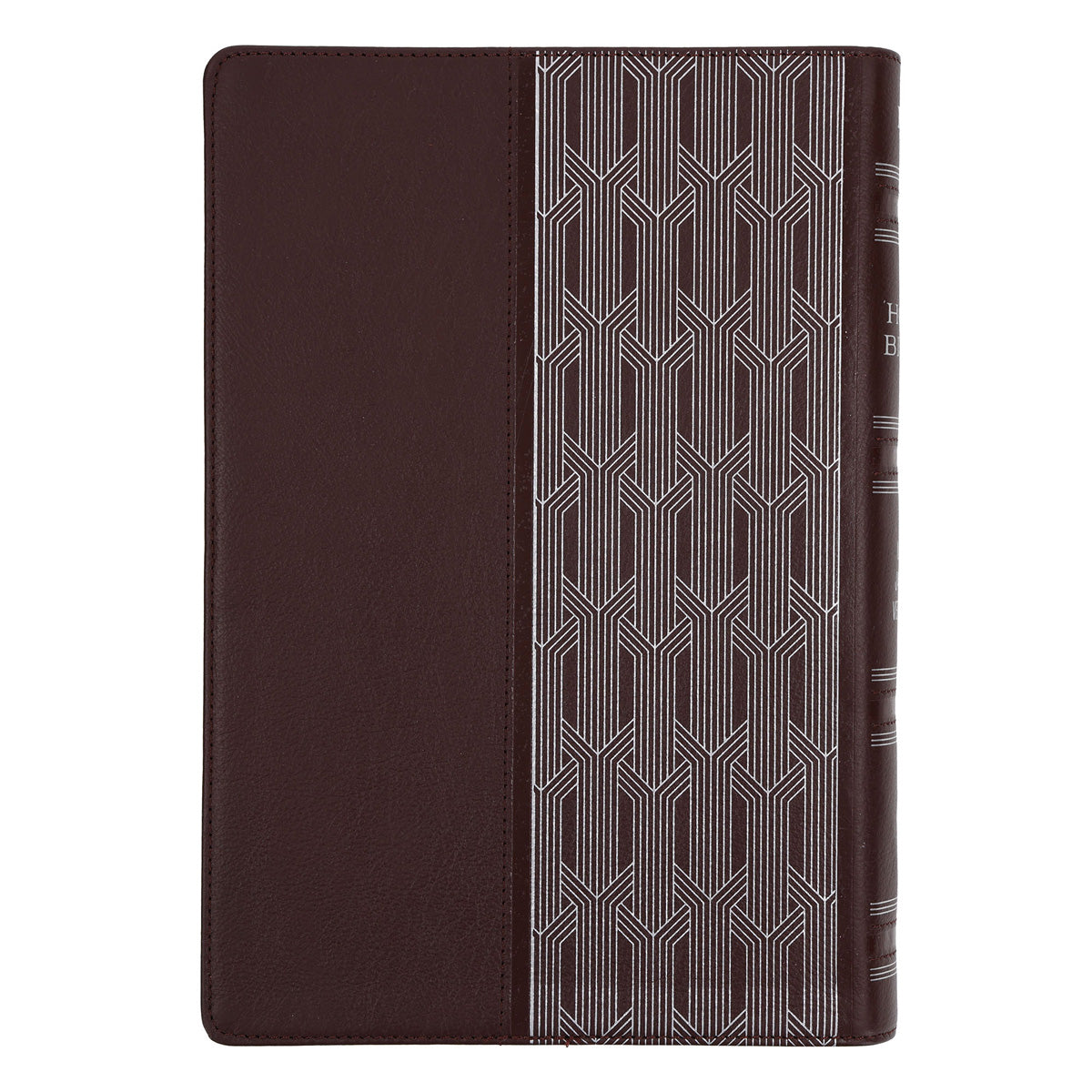KJV Brown Pattern Genuine Leather Full-Size Bible Giant Print