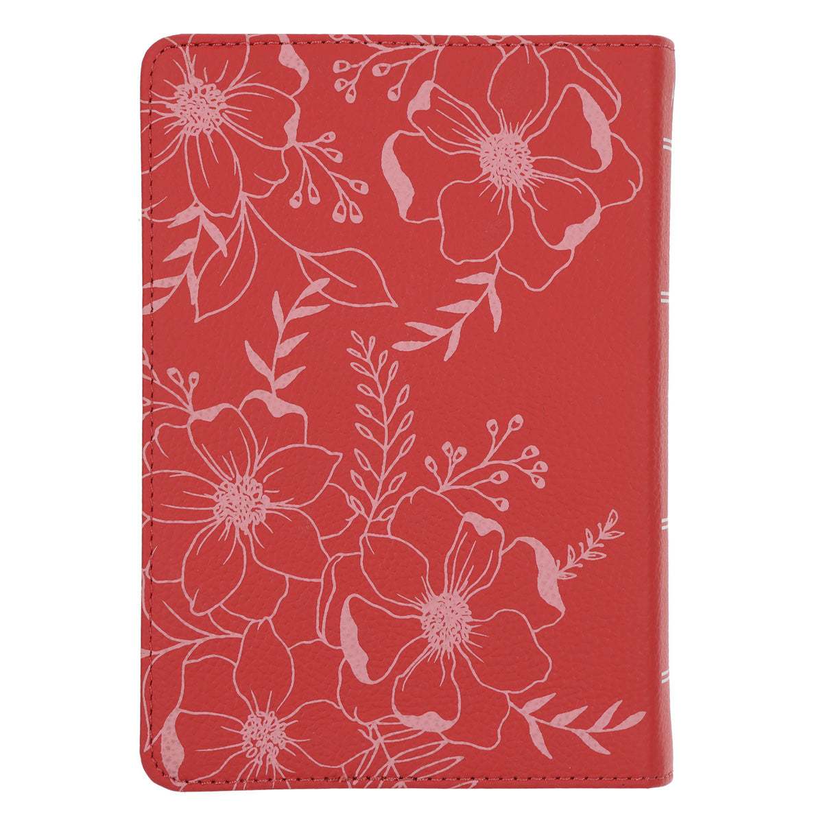 KJV Coral Floral Genuine Leather Compact Large Print Bible