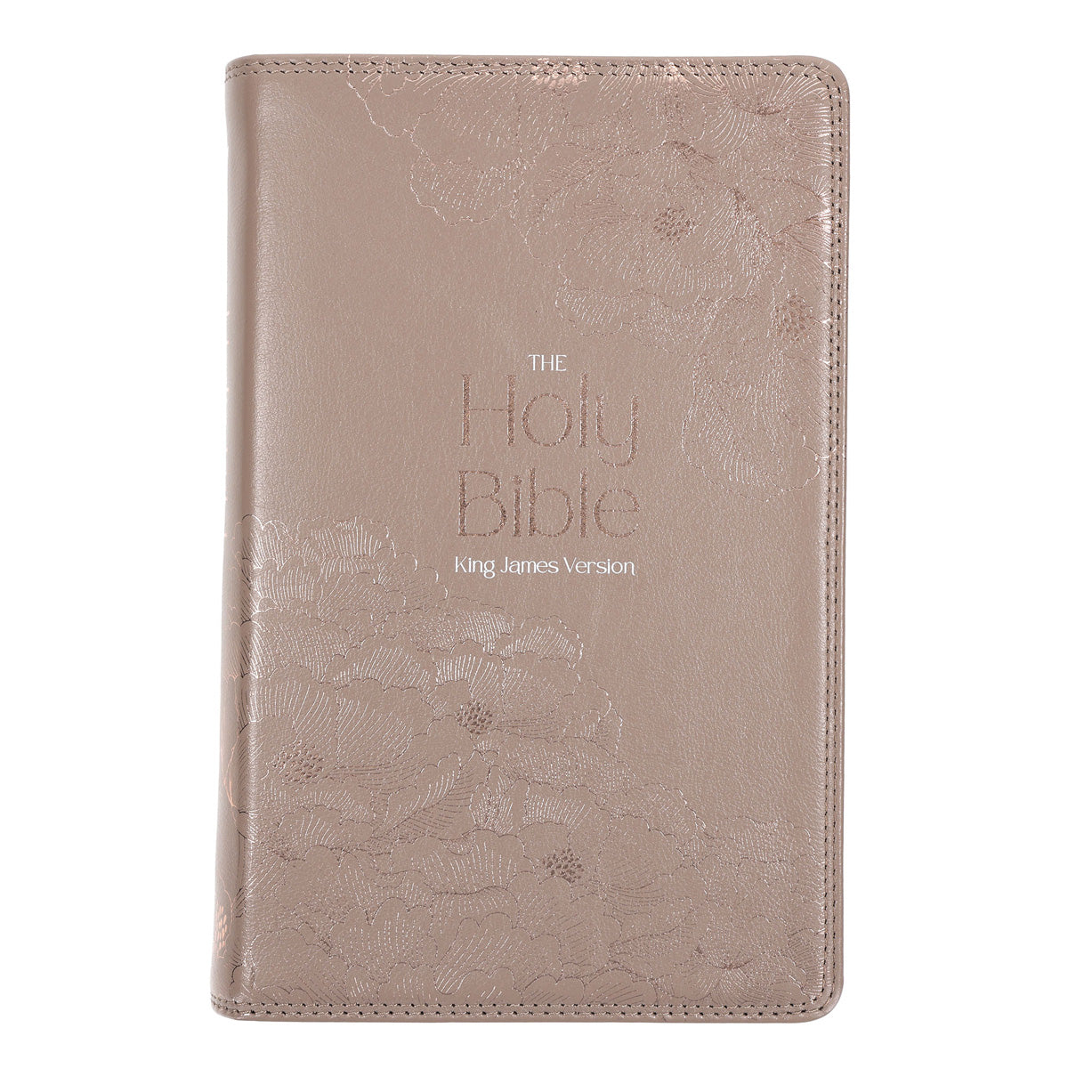 KJV Pink Peonies Genuine Leather Bible Giant Print