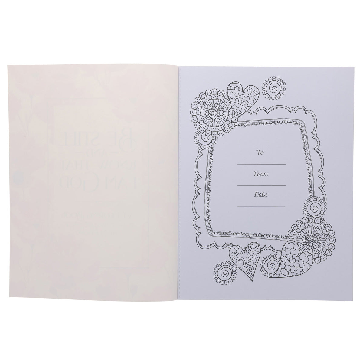 Be Still and Know That I Am God Floral Coloring Book (Paperback)