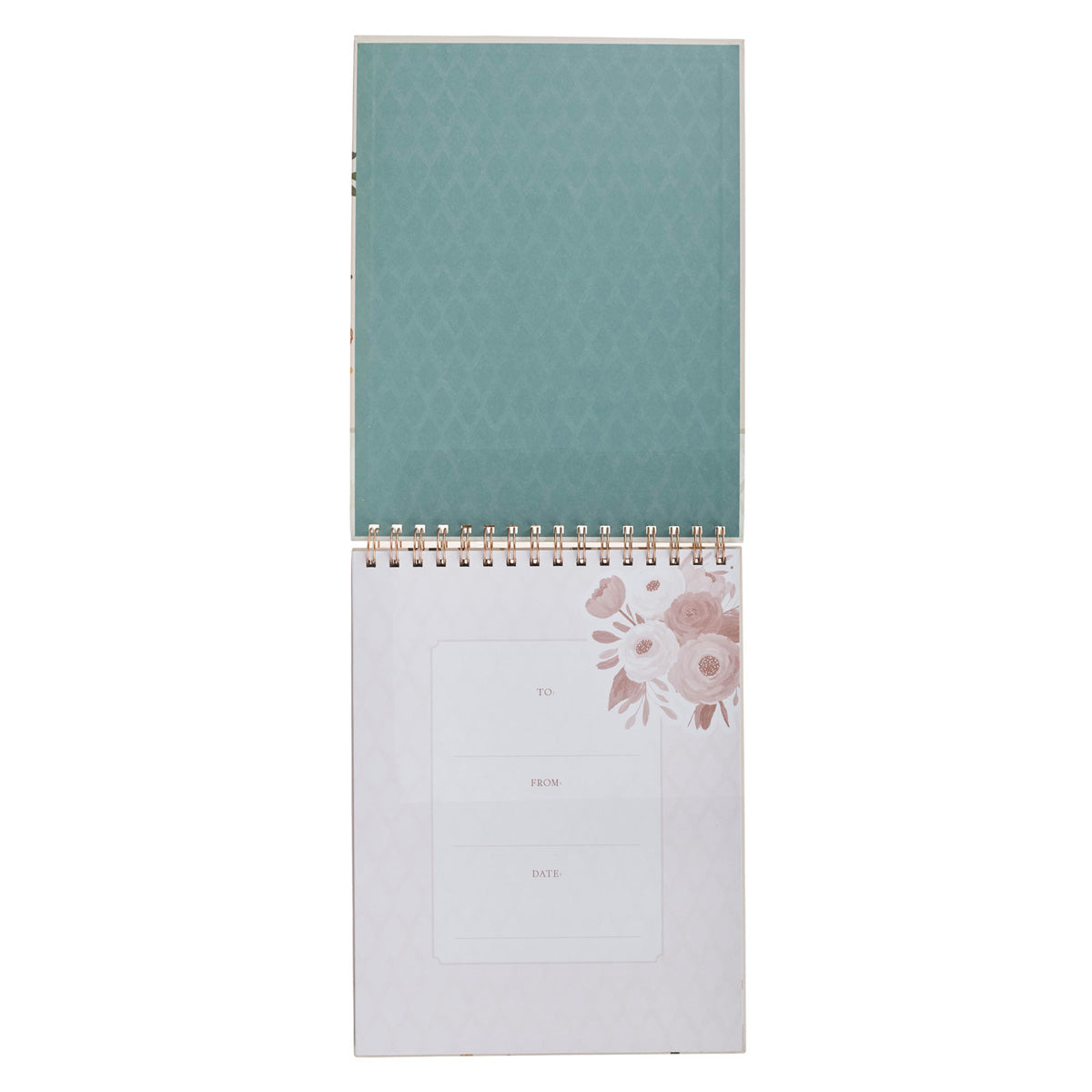 Be Joyful in Hope, Patient in Affliction, Faithful in Prayer A4 Floral Wirebound Notepad