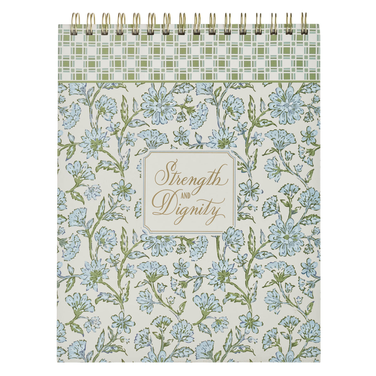 Strength and Dignity A4 Floral Wirebound Notepad