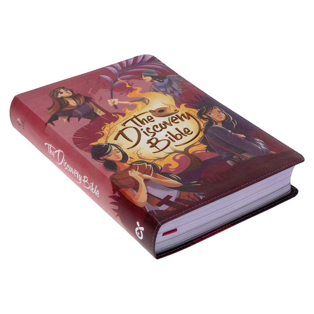NLT Pink Faux Leather The Discovery Bible with Indexing Tabs