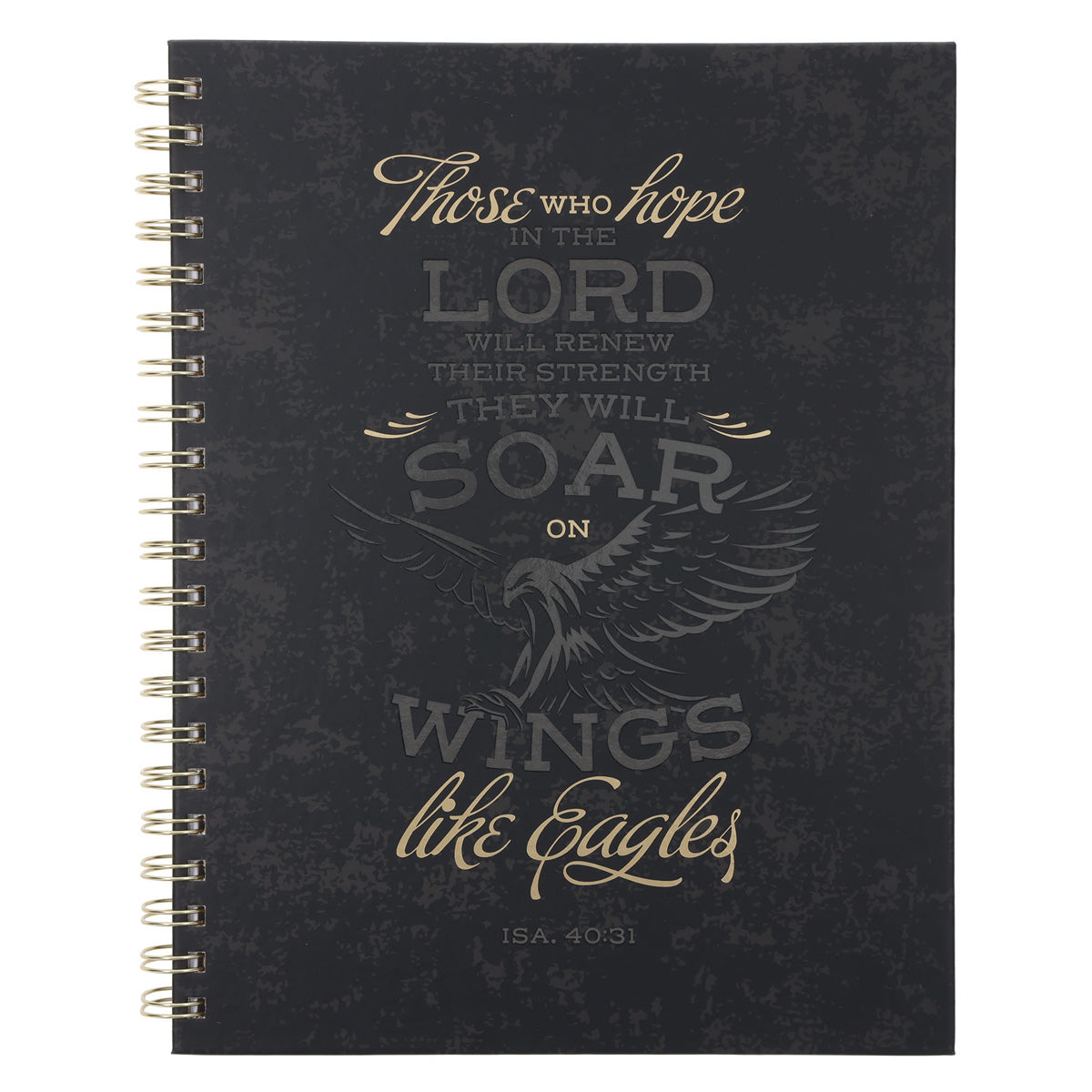Eagles Wings Black Hardcover A4 Wirebound Journal