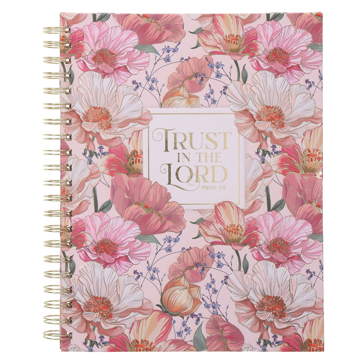 Trust in the Lord Florals Hardcover A4 Wirebound Journal