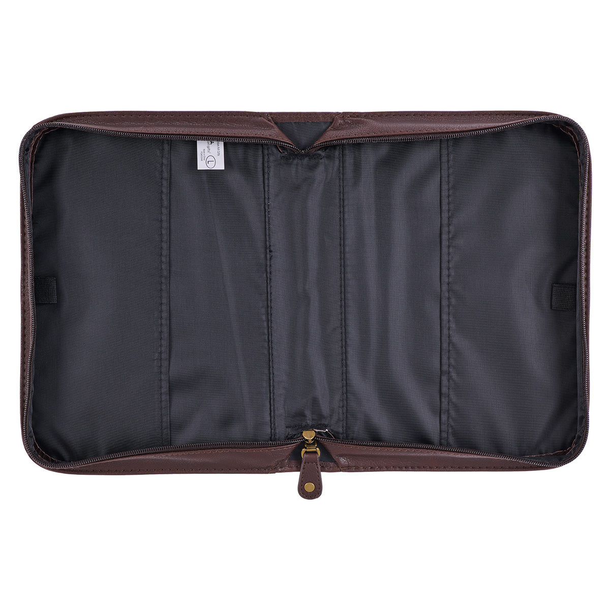 Be Strong And Courageous Joshua 1:9 Two-Tone Toffee And Chocolate Brown (Faux Leather Bible Bag)