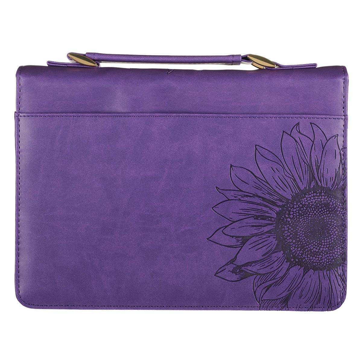 She Is Clothed Purple Faux Leather Bible Bag - Proverbs 31:25