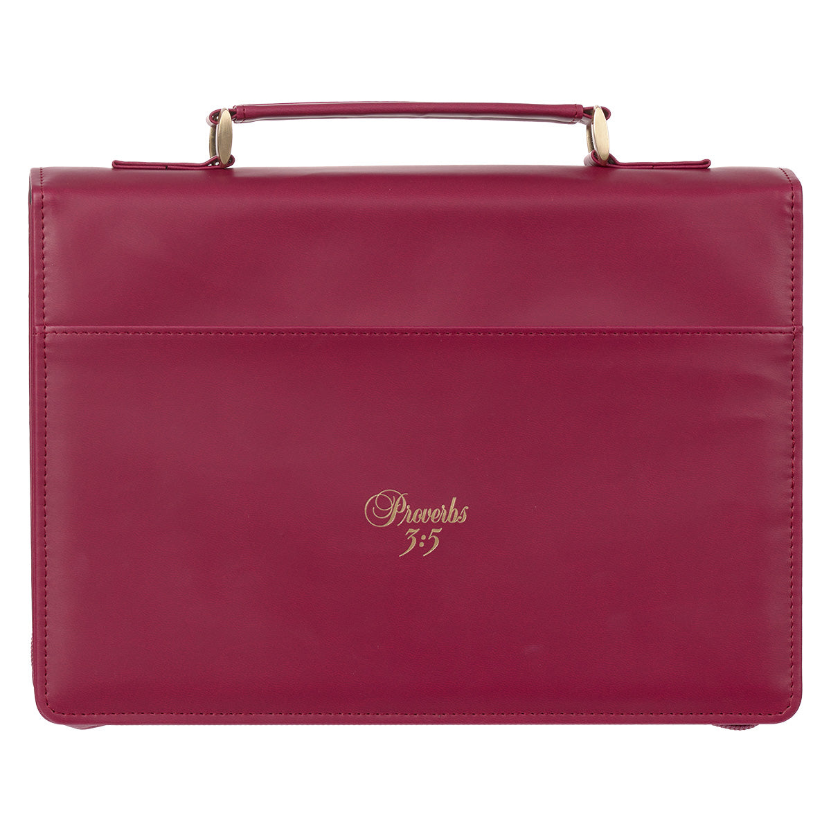 Trust In The Lord Floral Proverbs 3:5 (Faux Leather Bible Bag)