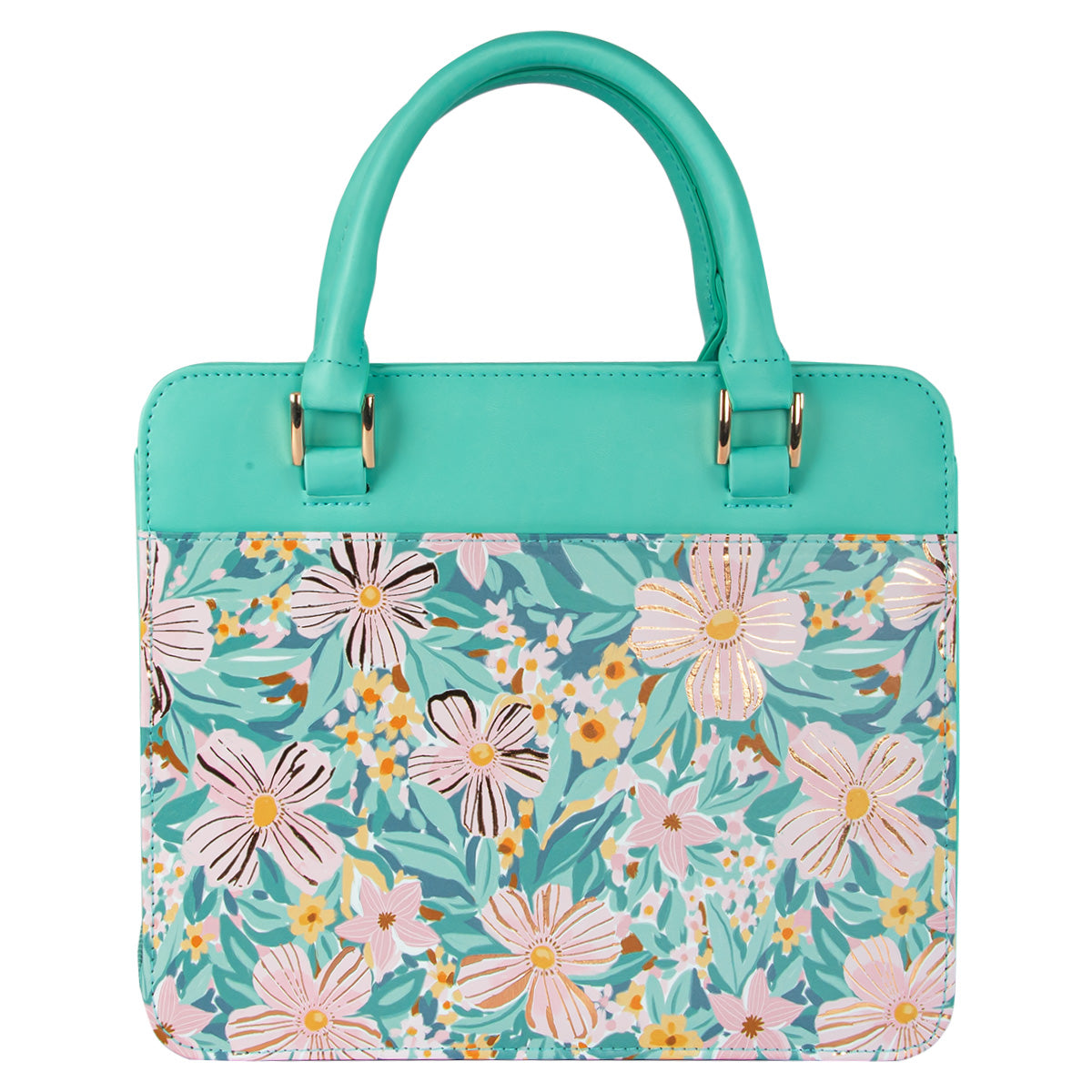 Cross Floral (Faux Leather Fashion Bible Bag)