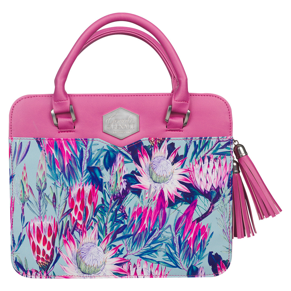 Genade Op Genade Faux Leather Bible Bag - Johannes 1:16