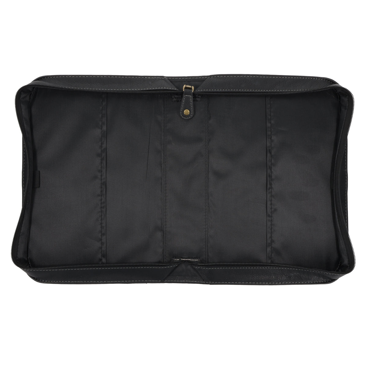 Be Strong and Courageous Black and Grey Faux Leather Bible Bag