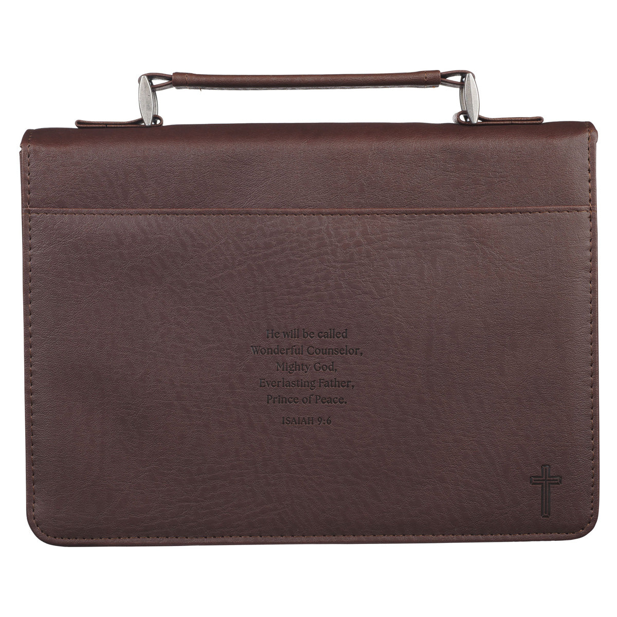 Names of Jesus Brown Faux Leather Bible Bag