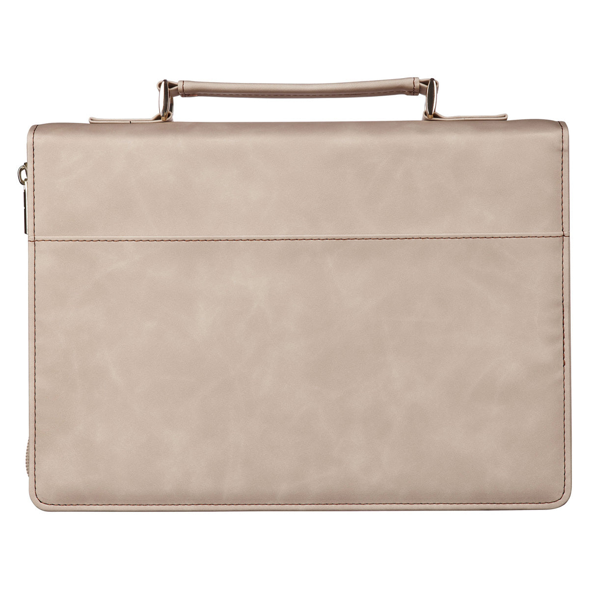 He Has Made Everything Beautiful in Its Time Cream and Taupe Faux Leather Bible Bag