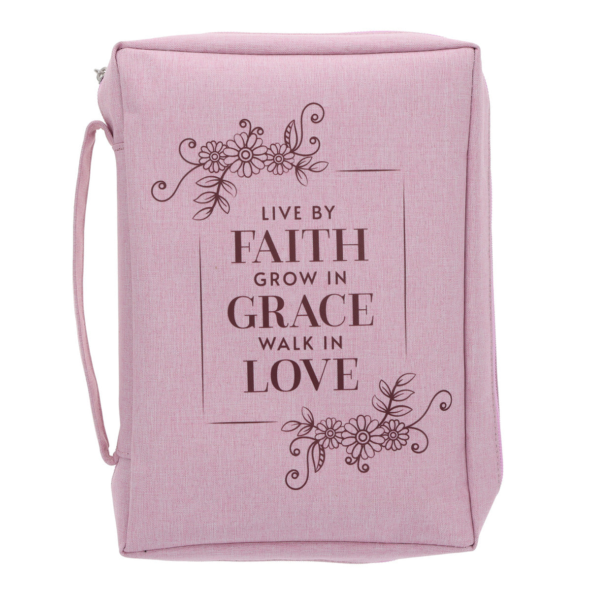 Live by Faith Grow in Grace Walk in Love Polyester Bible Bag