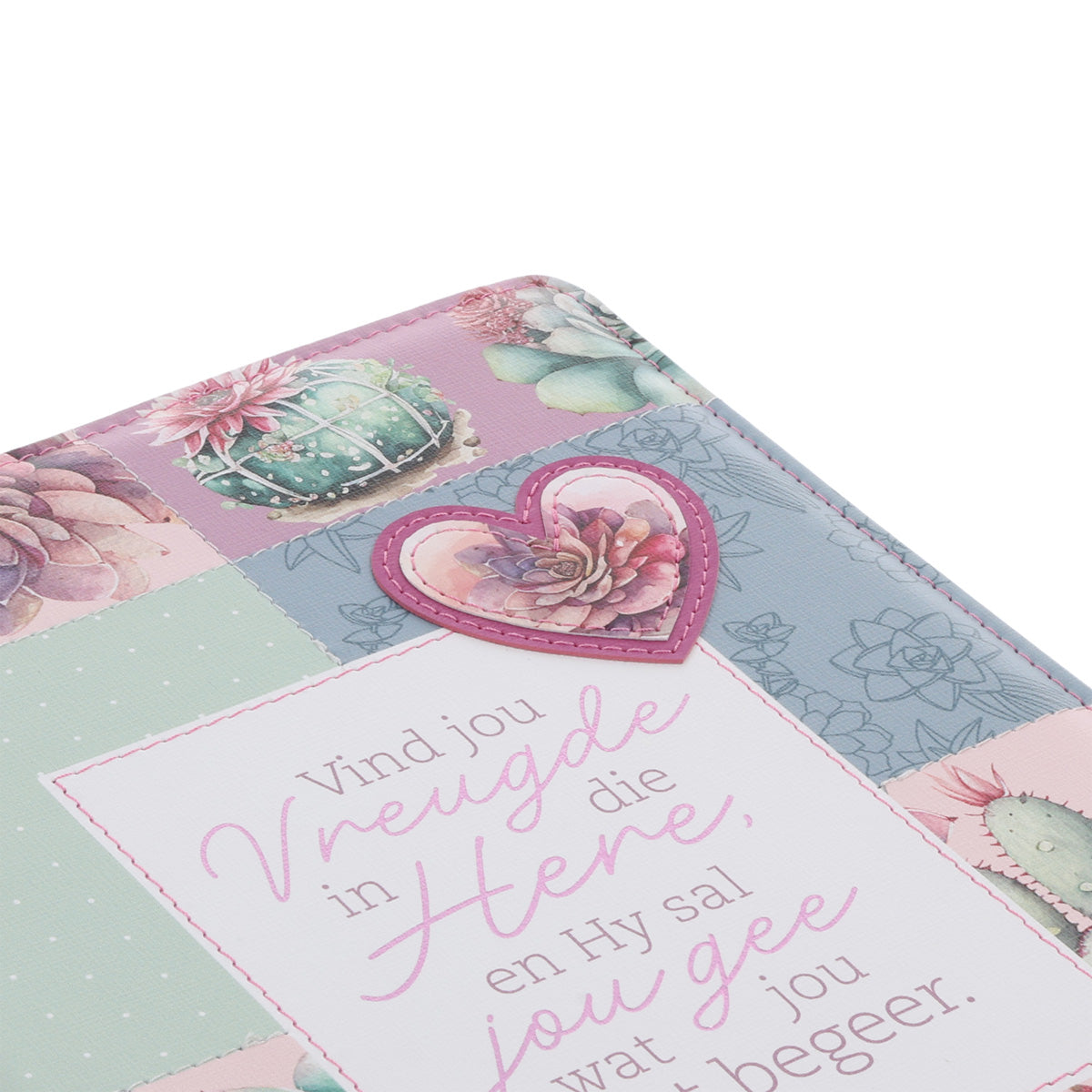 Vind Vreugde in die Here en Hy Sal Jou Gee Wat Jou Hart Begeer Afrikaans Faux Leather Bible Bag