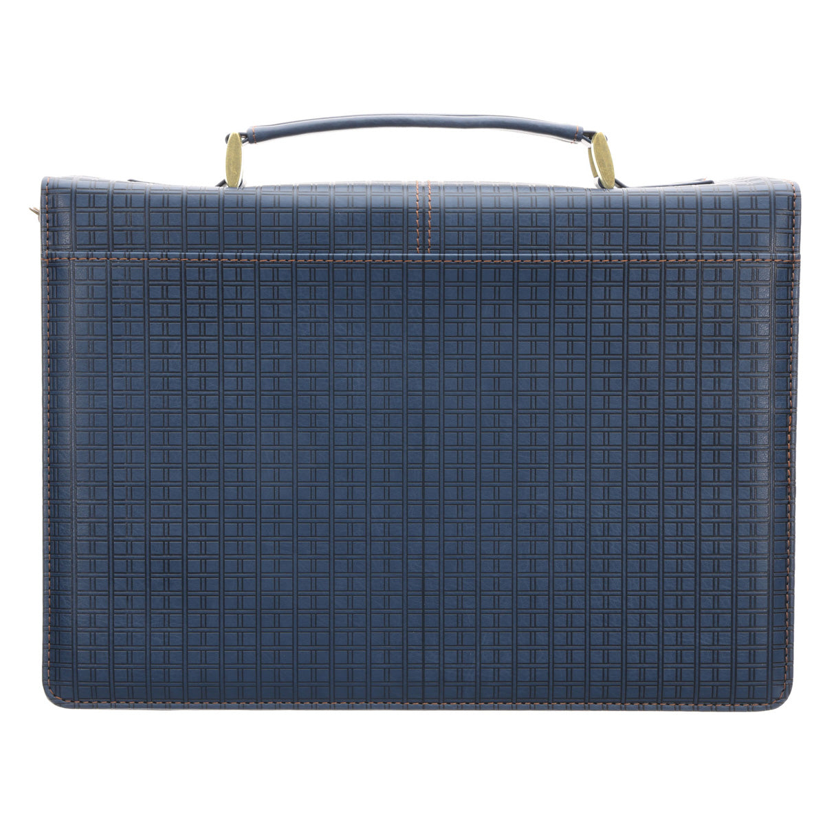 I Know the Plans Grid Navy Faux Leather Bible Bag