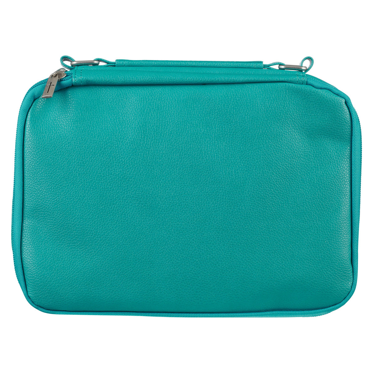 Ichthus Badge Turquoise Two-Fold Faux Leather Bible Bag