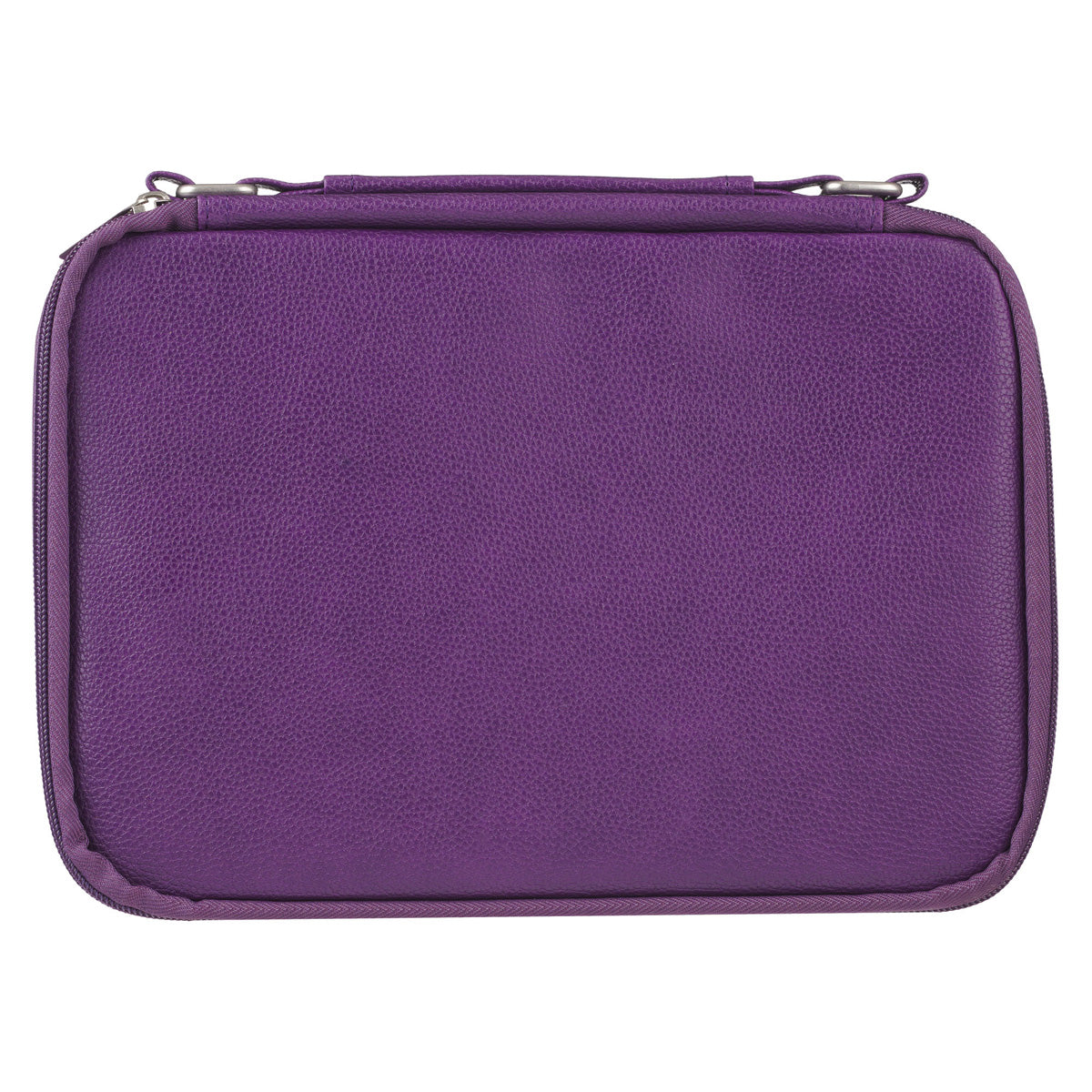 Ichthus Badge Purple Two-Fold Faux Leather Bible Bag