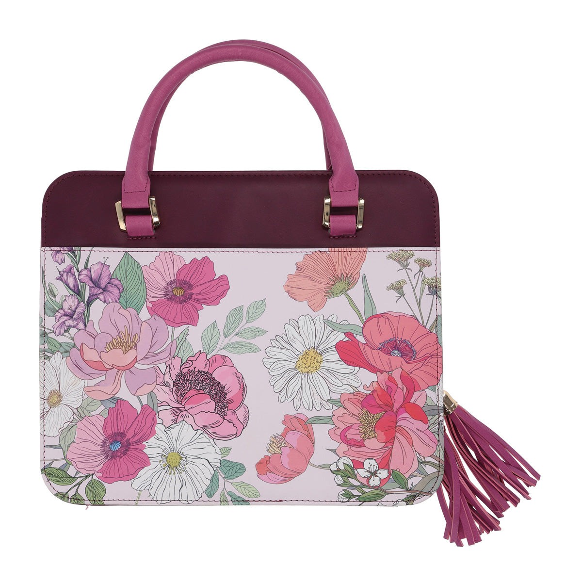 Bloom in His Grace Faux Leather Bible Bag