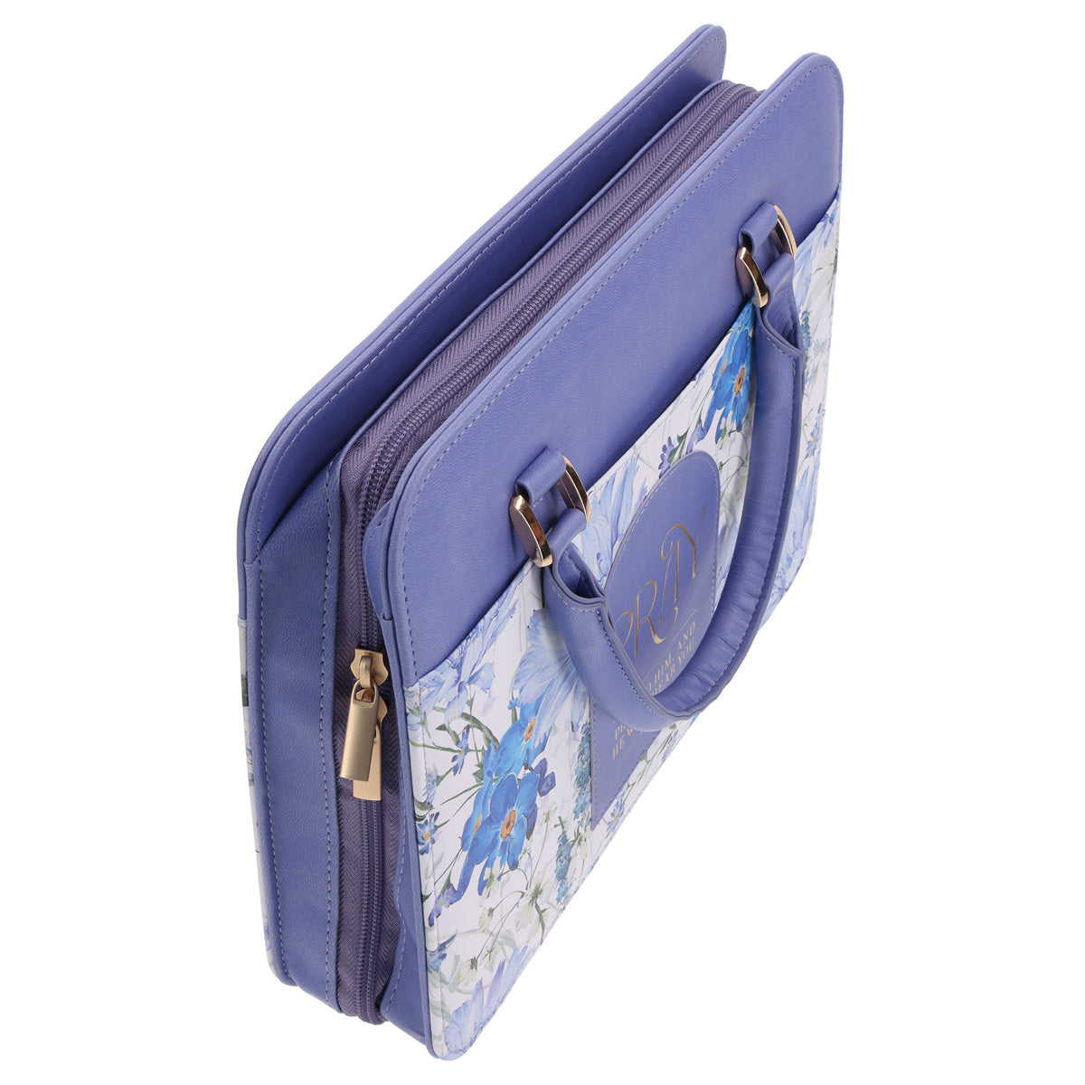 Pray to Him and He Will Hear You Faux Leather Bible Bag