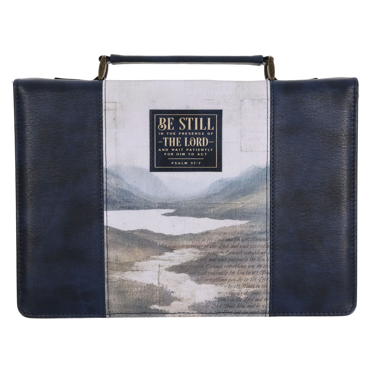 Be Still in the Presence of the Lord Faux Leather Bible Bag
