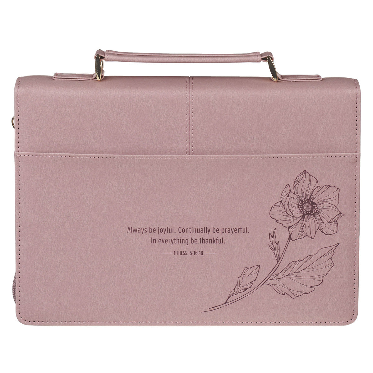 Always Be Joyful Faux Leather Bible Bag