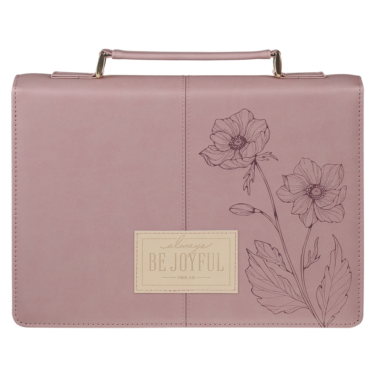 Always Be Joyful Faux Leather Bible Bag